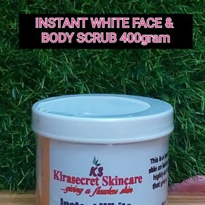 instant white face and body scrub
