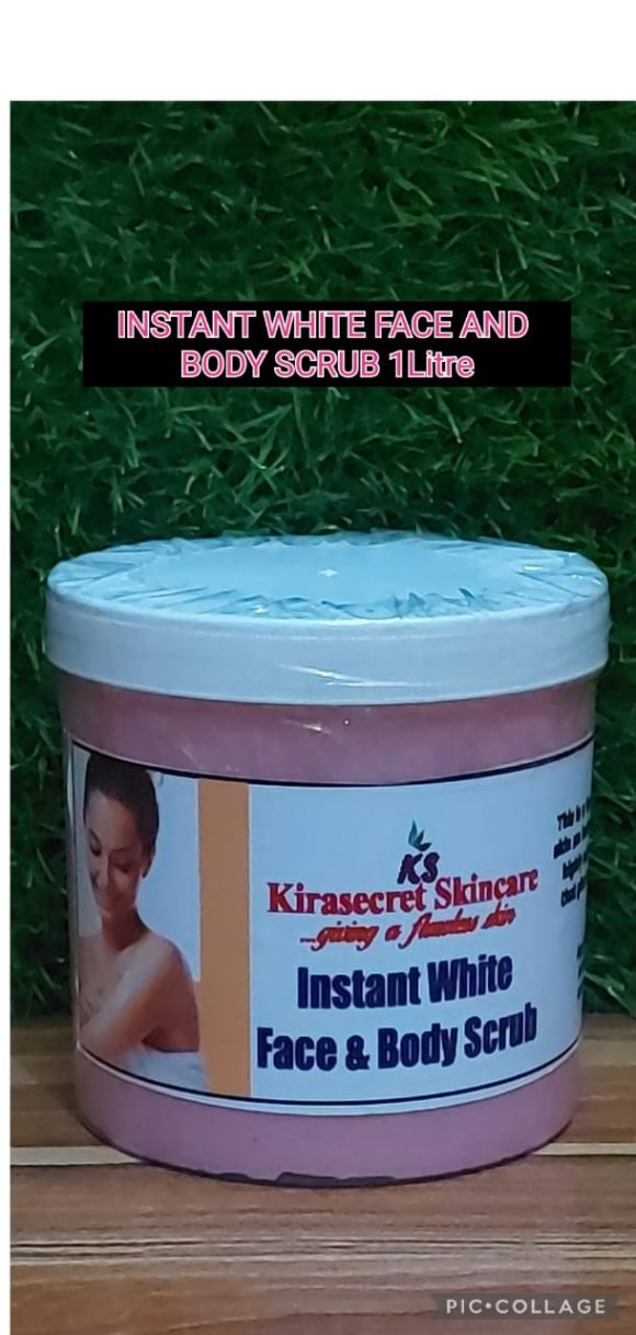 INSTANT WHITE FACE AND BODY SCRUB 10 Shades 1KG