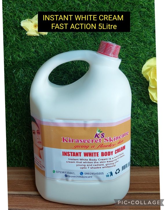 INSTANT WHITE BODY CREAM FAST ACTION 15 Shades 5Litre