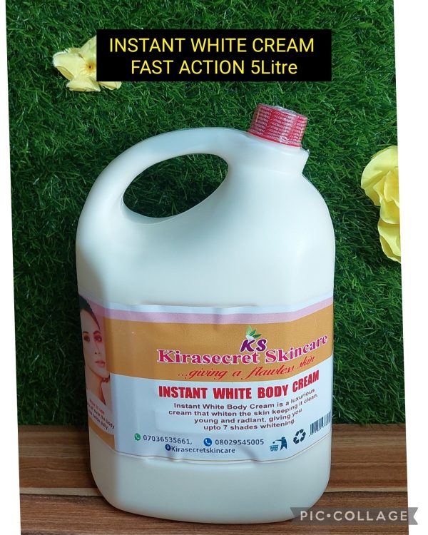 INSTANT WHITE BODY CREAM FAST ACTION 15 Shades 5Litre