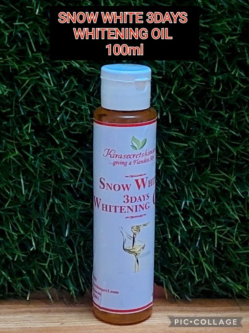 SNOW WHITE 3DAYS WHITENING BODY OIL 15SHADES VERY STRONG WHITENING,It whiten and clear darkspot out of the Skin 100ML