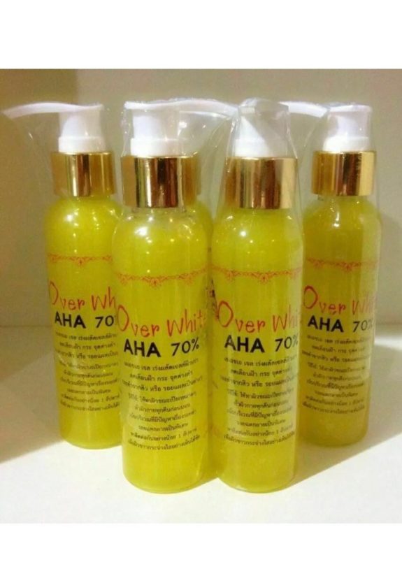 OVER WHITE AHA 70%  SERUM SUPER WHITE BODY SERUM 250ml