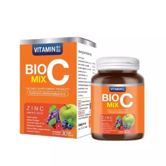 BIO C MIX VITAMIN C 1000mg ALFA + ZINC WHITENING SUPPLEMENT 30 capsule