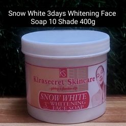 SNOW WHITE 3DAYS WHITENING FACE SOAP 15shade VERY STRONG WHITENING It Clear Blemishes,darkspot and Whiten the face 400g