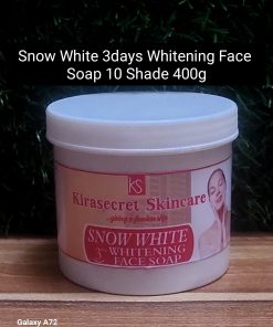 SNOW WHITE 3DAYS WHITENING FACE SOAP 15shade VERY STRONG WHITENING It Clear Blemishes,darkspot and Whiten the face 400g