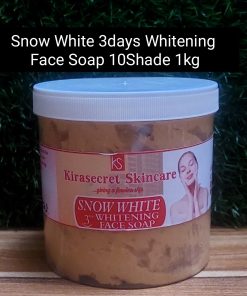 SNOW WHITE 3DAYS WHITENING FACE SOAP 15shade VERY STRONG WHITENING 1kg It Clear Blemishes,darkspot and Whiten the face