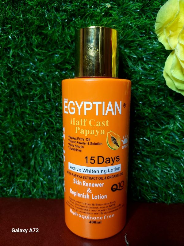 EGYPTIAN HALFCAST PAPAYA 15DAYS ACTIVE WHITENING LOTION 400ml