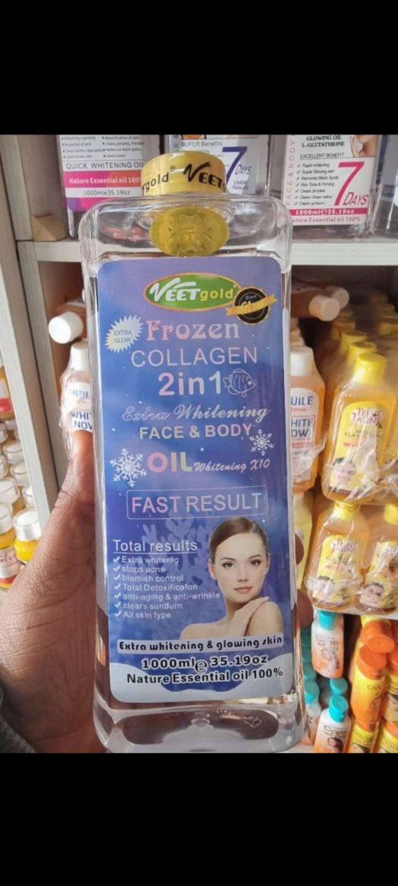 VEETGOLD FROZEN COLLAGEN 2 IN 1 WHITENING OIL 1 LITER