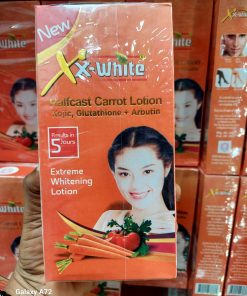 XX WHITE HALFCAST CARROT  LOTION KOJIC GLUTATHIONE +ALPHA ARBUTIN 400ml