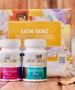 SATIN SKINZ GLUTATHIONE PLUS 60 TABLETS ASTAXANTHIN PLUS 60 TABLETS SUPPLEMENT 260g
