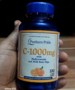 PURITAN'S PRIDE VITAMIN C 1000mg WITH BIOFLAVONOIDS AND WILD ROSE HIPS 100 coated