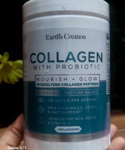 EARTH'S CREATION COLLAGEN WITH PRO BIOTIC NOURISH + GLOW SUPPLEMENT 400ml to clear Wrinkle