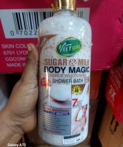 VEETGOLD SUGAR & MILK BODY MAGIC SUPER WHITENING SHOWER BATH FACE & BODY SPF45 1000ml