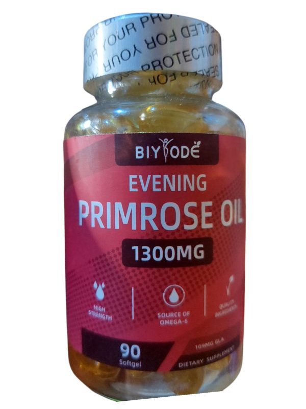 EVENING PRIME ROSE OIL SUPPLEMENT 1300mg
90 SOFTGEL SUPPLEMENT 109g For Youthful,Glow and White Skin