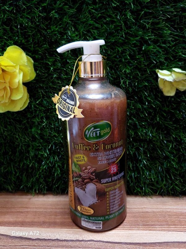 VEETGOLD COFFEE & COCONUT ×3 TRIPLE EXTRA WHITENING SHOWER BATH 1000ml