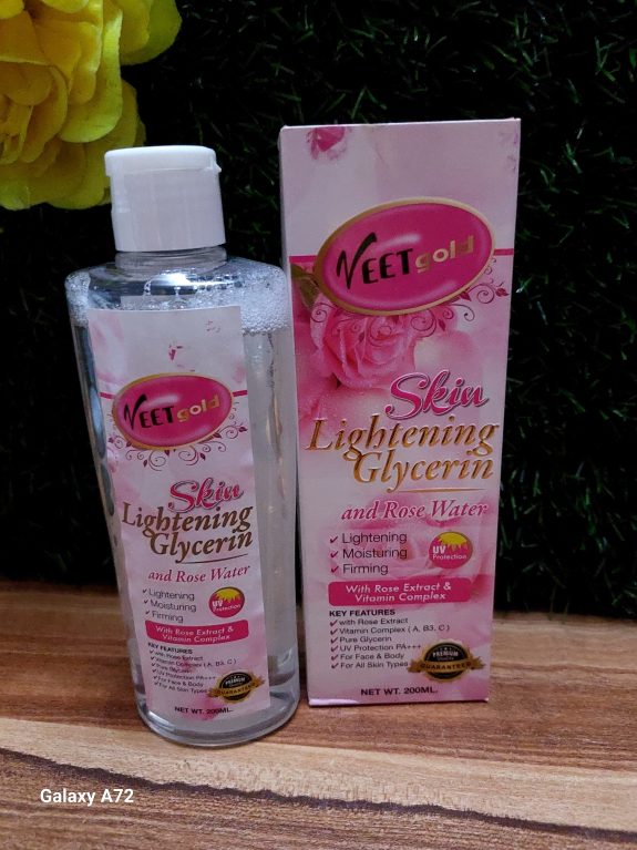 VEETGOLD SKIN LIGHTENING GLYCERINE AND ROSE WATER 200ml