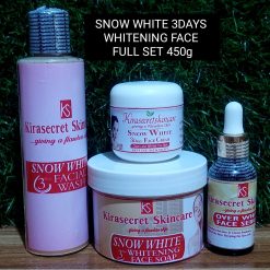 SNOW WHITE 3DAYS WHITENING FACE FULL SET 15SHADE VERY STRONG WHITENING 550g To clear Bkemishes,darkspot and Whiten the face