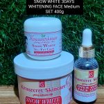 SNOW WHITE 3DAYS WHITENING FACE Medium SET 15SHADE VERY STRONG WHITENING 400g TO clear Blemishes,darkspot and Whiten the face
