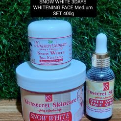 SNOW WHITE 3DAYS WHITENING FACE Medium SET 15SHADE VERY STRONG WHITENING 400g TO clear Blemishes,darkspot and Whiten the face