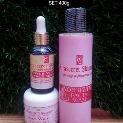 SNOW WHITE 3DAYS WHITENING FACE Medium SET 15SHADE VERY STRONG WHITENING 400g TO clear Ble,darkspot and Whiten the face