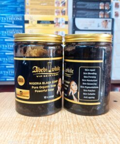 ABEBI WHITE NIGERIA BLACK SOAP PURE ORGANIC SOAP 500g