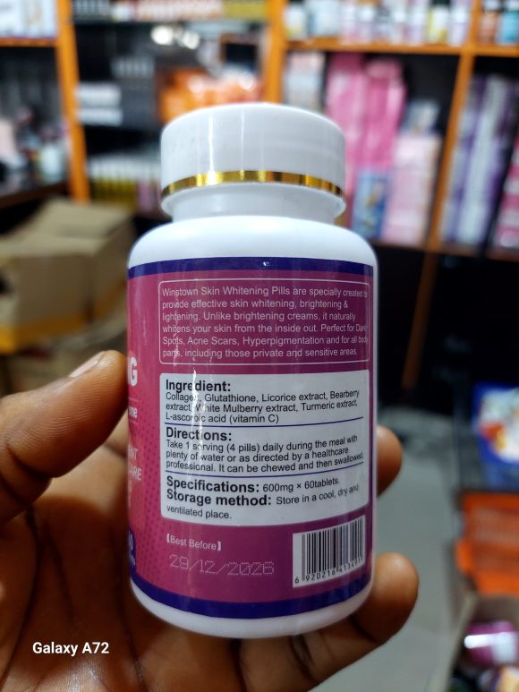 SKIN WHITENING 8000mg BLEND WITH GLUTATHIONE SUPPLEMENT 60 tablet's 200g - Image 2