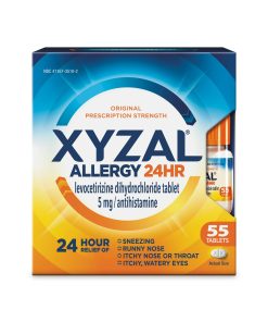 Xyzal Allergy Tablets 24-Hour Allergy Relief, Original Prescription Strength, 55 Ct