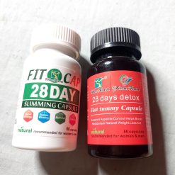 28 DAYS SLIMMING CAPSULE & 28 DETOX FLAT TUMMY CAPSULE 60 CAPSULE 400g Fat burner very Effective