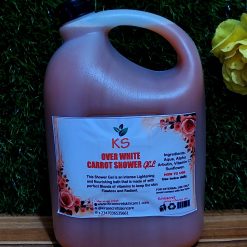 OVER WHITE STRONG WHITENING CARROT SHOWER GEL SUPER EFFECTIVE 5 LITRE