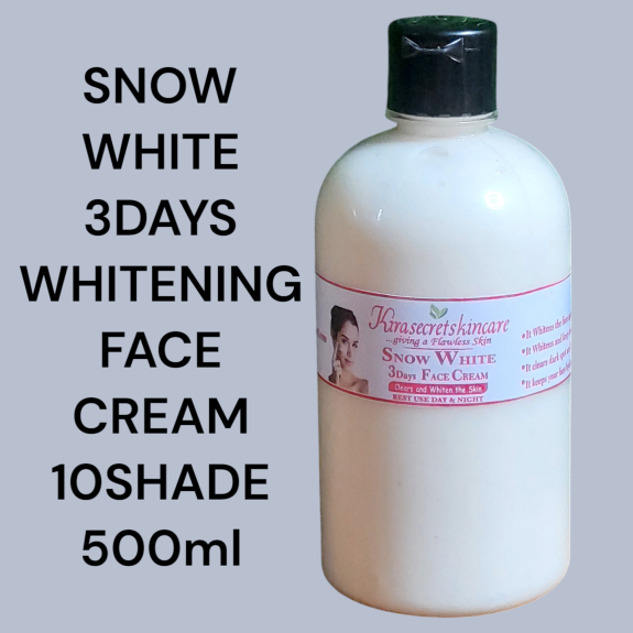 SNOW WHITE 3DAYS WHITENING FACE CREAM 15SHADE 500ML STRONG WHITENING