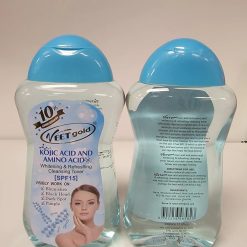 VEETGOLD KOJIC AND AMINO ACID WHITENING & REFRESHING TONER CLEANSER SPF15 300ml