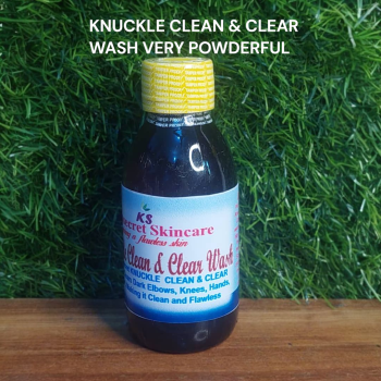 KNUCKLE CLEAN AND CLEAR WASH 125ml to wash away dark Knuckle feet,hands,Elbow Fast
