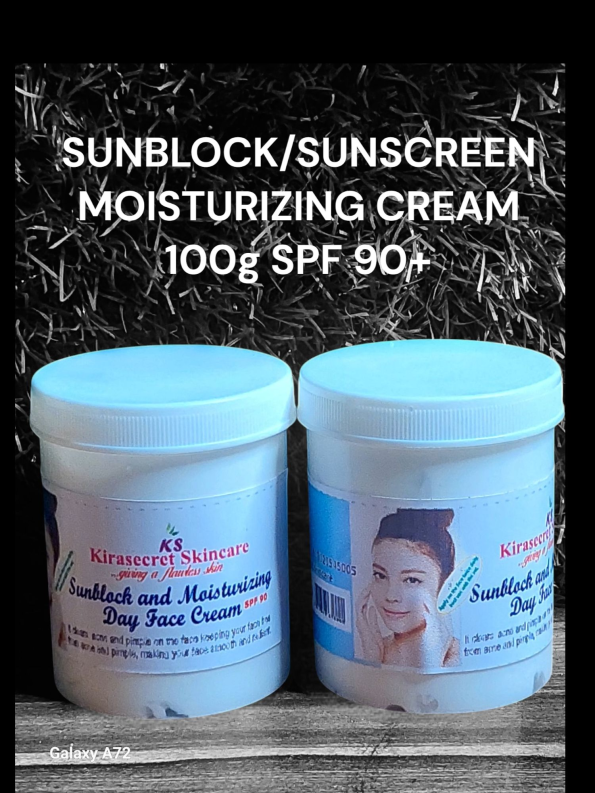SUNBLOCK SUNSCREEN AND MOISTURIZING Day FACE CREAM 100g SPF 90+  to Protect your skin For sunburn and Redness