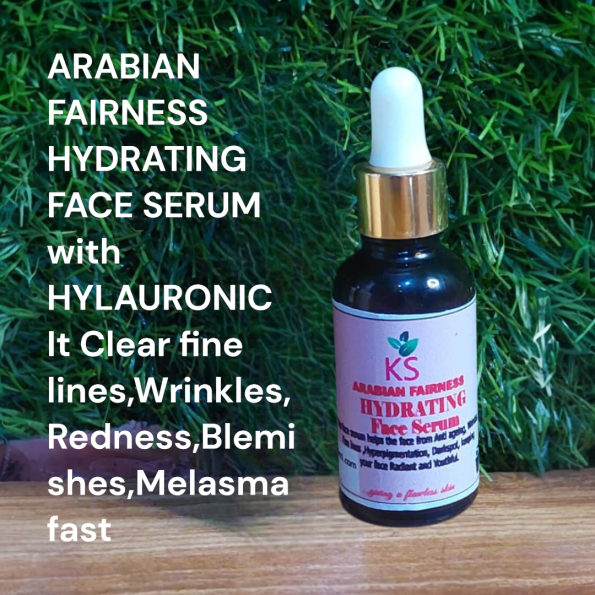 ARABIAN FAIRNESS HYDRATING FACE SERUM with HYLAURONIC 50ml It Clear fine lines,Wrinkles,Redness,Bkemishes,Melasma, out of d FACE very Fast