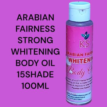 ARABIAN FAIRNESS WHITENING BODY OIL 15SHADE STRONG WHITENING SUPER EFFECTIVE 100ML