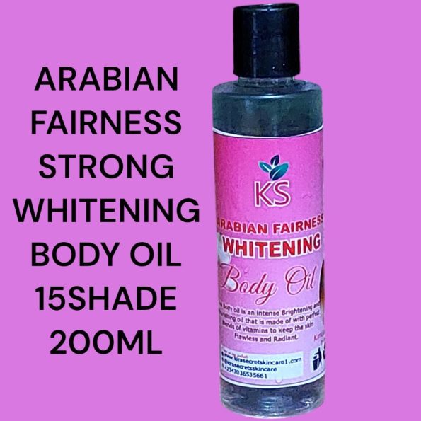ARABIAN FAIRNESS WHITENING BODY OIL 15SHADE STRONG WHITENING SUPER EFFECTIVE 200ML