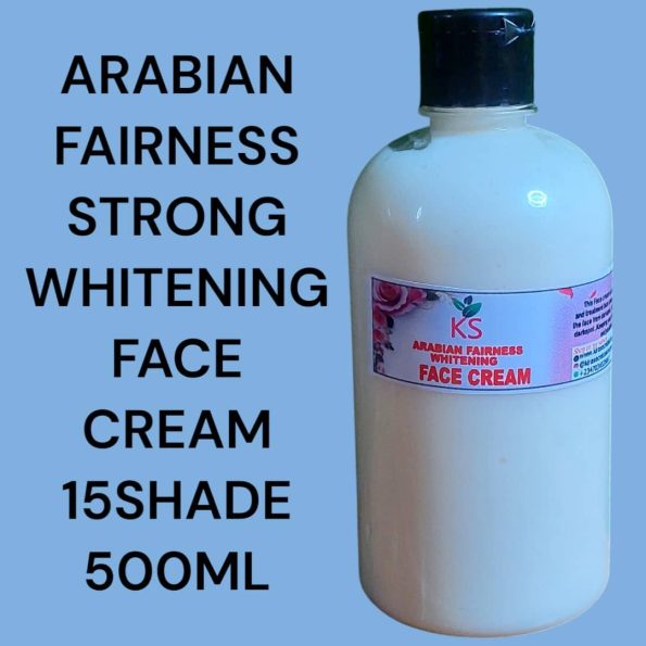 ARABIAN FAIRNESS WHITENING FACE CREAM STRONG WHITENING 15SHADE 500ML it Whiten and Lighten the Face Very Fast