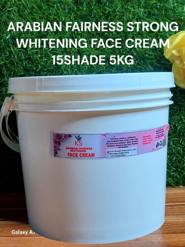 ARABIAN FAIRNESS WHITENING FACE CREAM STRONG WHITENING 15SHADE 5KG It whitens and Lighten the Face Very Fast SUPER Active