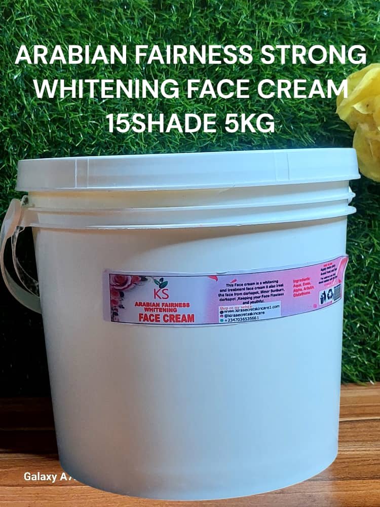 ARABIAN FAIRNESS WHITENING FACE CREAM STRONG WHITENING 15SHADE 5KG It whitens and Lighten the Face Very Fast SUPER Active