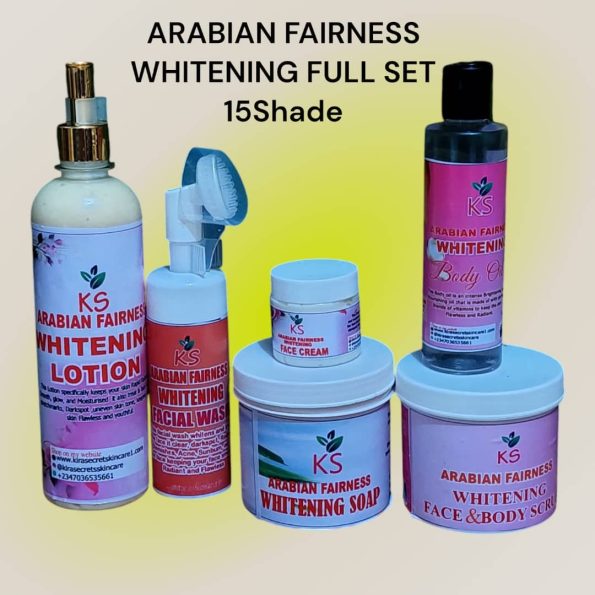 ARABIAN FAIRNESS WHITENING FULL SET 15 Shade 2.2kg Super Skin Whitening It Lighten and Whiten the Skin very fast