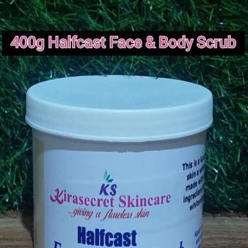 HALFCAST STRONG FACE AND BODY WHITENING  SCRUB 400g 15 shades very Strong
