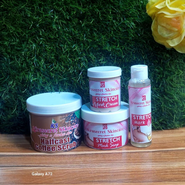 STRETCHMARK REMOVER SET SMALL SET 1.2kg QUICK RESULT It Fades and Clears Old Stretchmark and Scars Very Fast