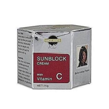 AMOS WHITE SUNBLOCK FACE CREAM WITH VITAMIN C  50g