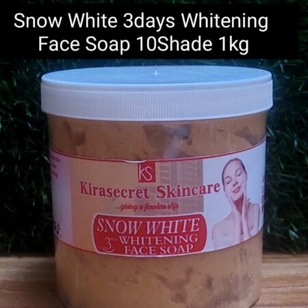 SNOW WHITE 3DAYS WHITENING FACE SOAP 15shade VERY STRONG WHITENING 1kg It Clear Blemishes,darkspot and Whiten the face