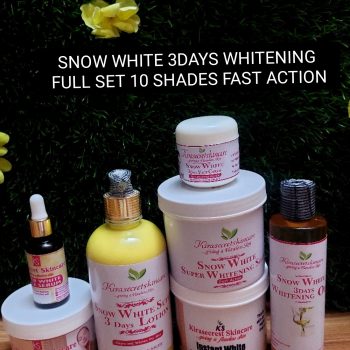 SNOW WHITE 3DAYS WHITENING FULL SET 15SHADES VERY STRONG WHITENING,It whiten and clear darkspot out of the Skin 2.4kg