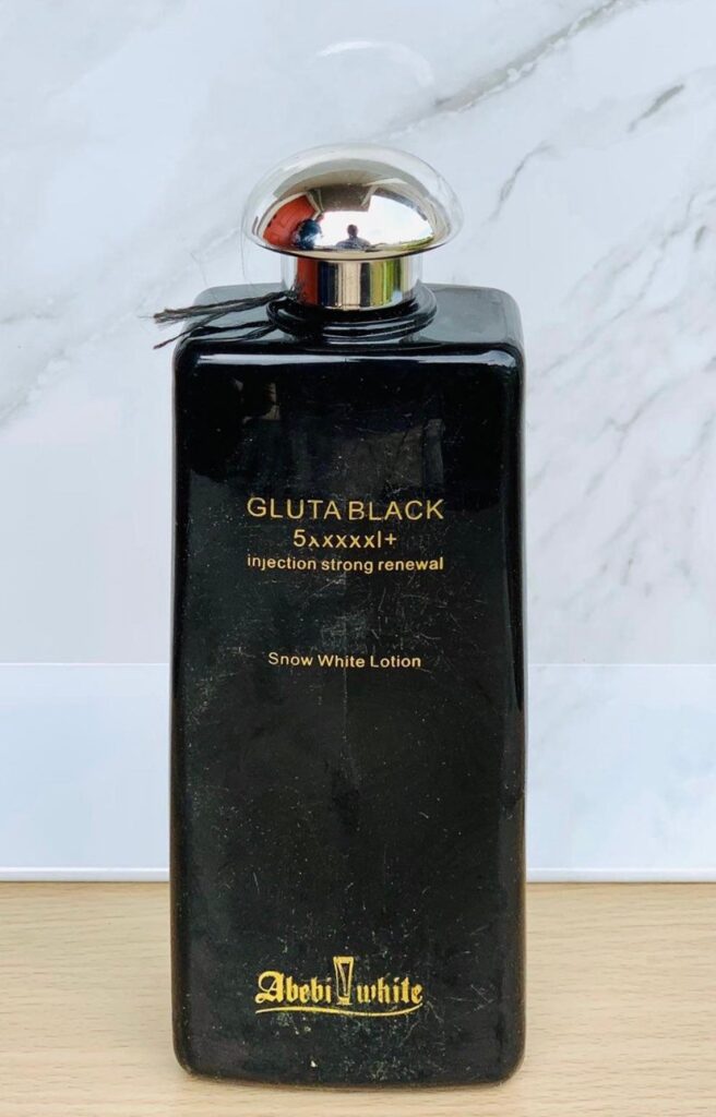 GLUTA BLACK 5xxxxxl + INJECTION RENEWAL SNOW WHITE LOTION ABEBI WHITE 500ml