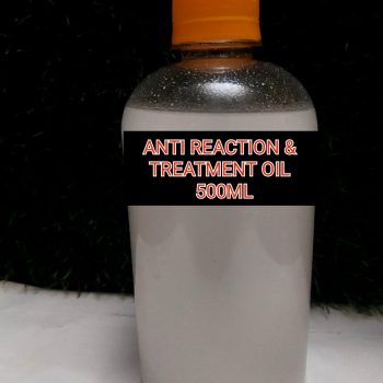 ANTI REACTION and TREATMENT OIL 500ml To be mix inside your Skincare Production to Fades White dot  n skin irritation