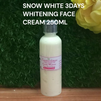 SNOW WHITE 3days WHITENING FACE CREAM VERY STRONG WHITENING 15 SHADE it Whiten the Face Very Fast and Flawless 250ML