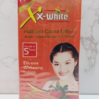 XX WHITE HALFCAST CARROT  LOTION KOJIC GLUTATHIONE +ALPHA ARBUTIN 400ml