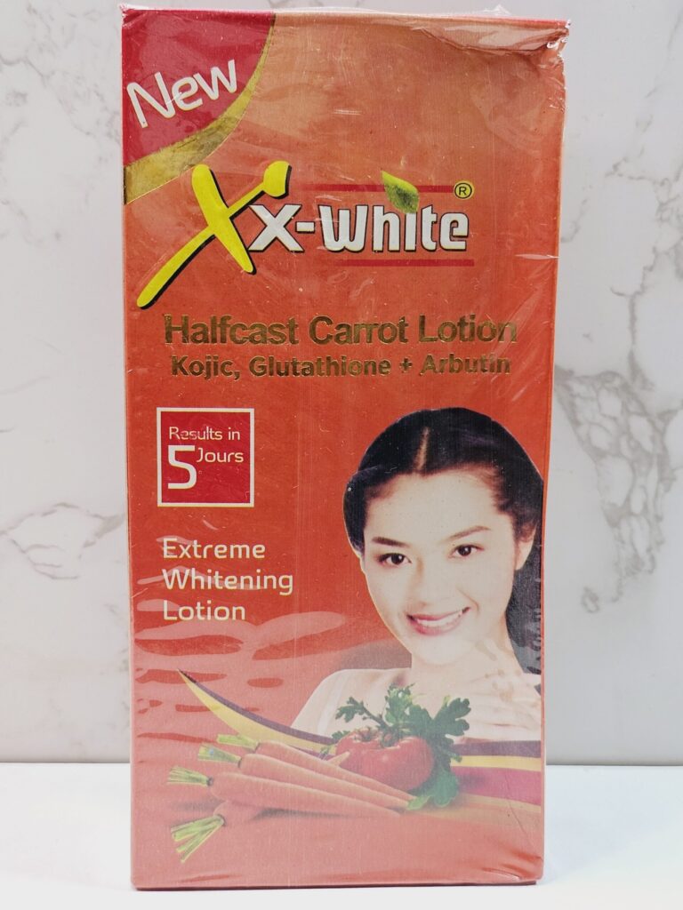XX WHITE HALFCAST CARROT  LOTION KOJIC GLUTATHIONE +ALPHA ARBUTIN 400ml